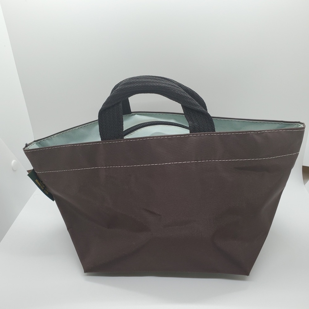 Small Hervé Chapelier Bag - Brown/Robin’s Egg Blue